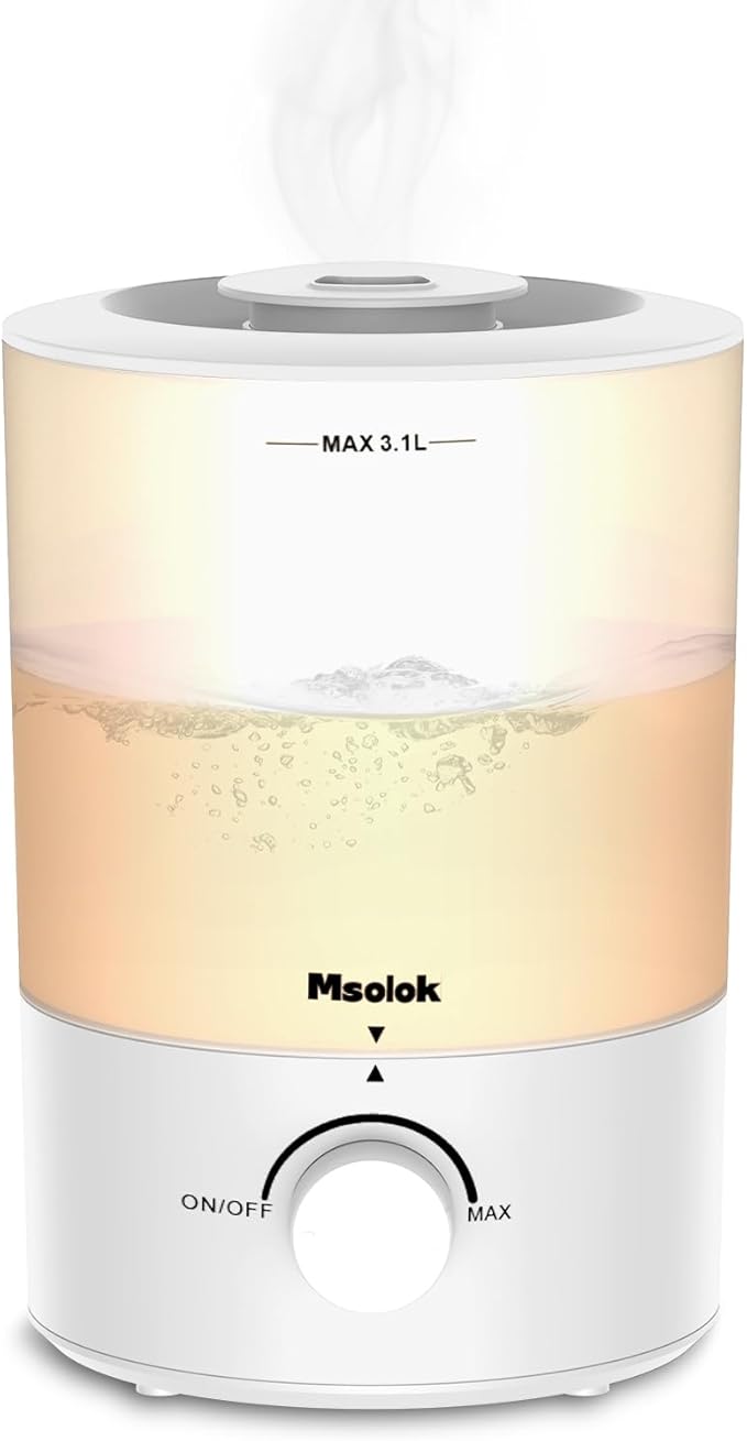 Humidifiers for Bedroom, Cool Mist Top Fill Diffuser by Msolok