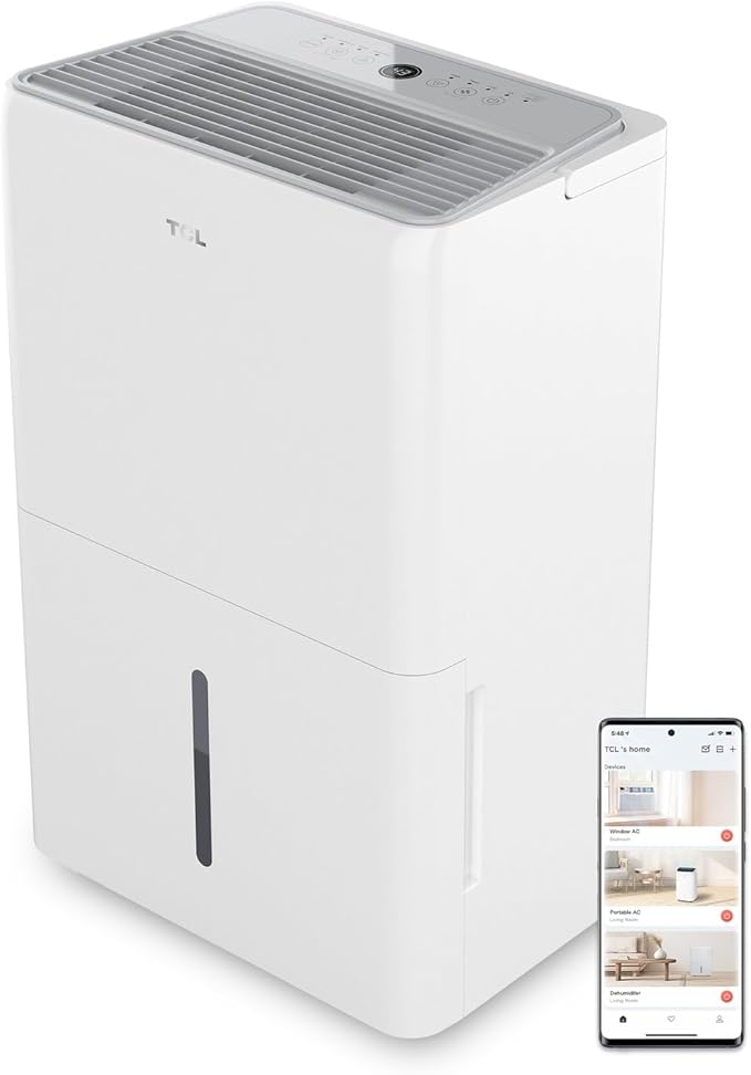 TCL 2000 Sq. Ft. Smart Dehumidifier, Energy Star Most Efficient 2024, by TCL