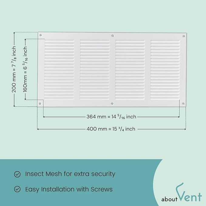 14x6 inch Vent Cover - Image 5