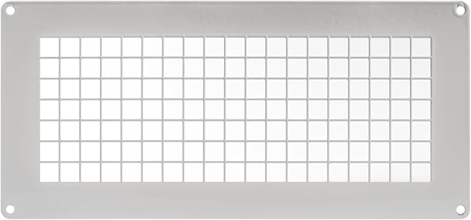 Repa Market 10" x 5" Inch White Galvanized Steel Rectangular Crawl Space Vent by RepaMarket