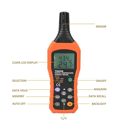 Digital Humidity and Temperature Meter MS6508 Handheld Portable Thermometer - Image 2