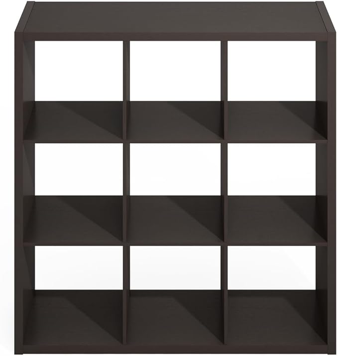 Furinno Simple Cube Storage Organizer, 9-Cube Display Shelf, Open Back Shelving - Image 4