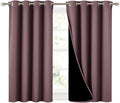 NICETOWN Dry Rose 100% Blackout Curtains 45 inches Long, 2 Thick Layers by NICETOWN