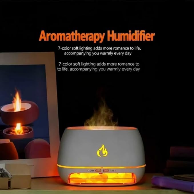 Multi-Colour Flame Humidifier Aromatherapy Diffuser, 7-Colour Flame Humidifier - Image 3