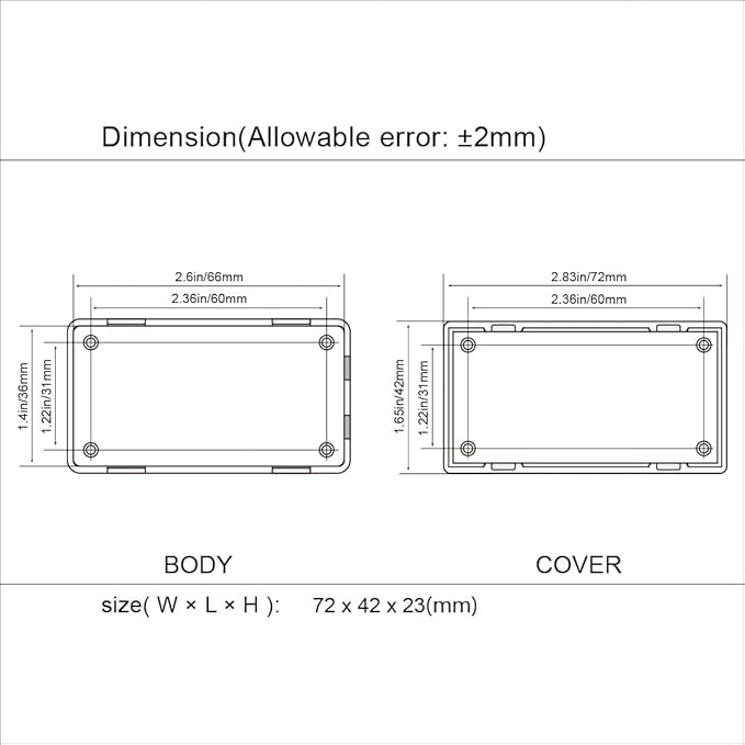 LeMotech Project Box 10 Pieces ABS Plastic Electrical Project Case Small - Image 7