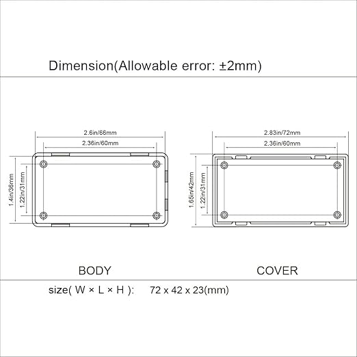 LeMotech Project Box 10 Pieces ABS Plastic Electrical Project Case Small - Image 7