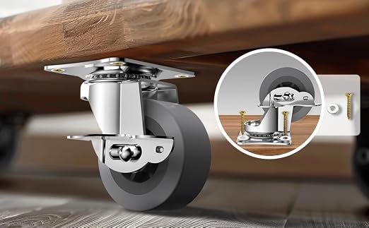 2" Caster Wheels, Casters Set of 4, Heavy Duty Caster - Image 4