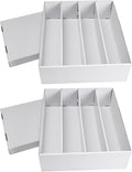RLAVBL 2-Pack 3200 Count Trading Card Storage Box, 4 Row Cardboard Card Boxes by RLAVBL