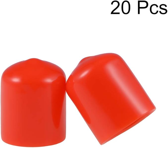 uxcell 20pcs Rubber End Caps 18mm ID Vinyl Round Tube Bolt Cap Cover Thread - Image 2