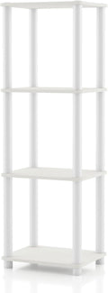 Homes: Inside + Out Apexa Modern 4-Tier Narrow Shelving Units, Collectibles by HOMESInsideOut
