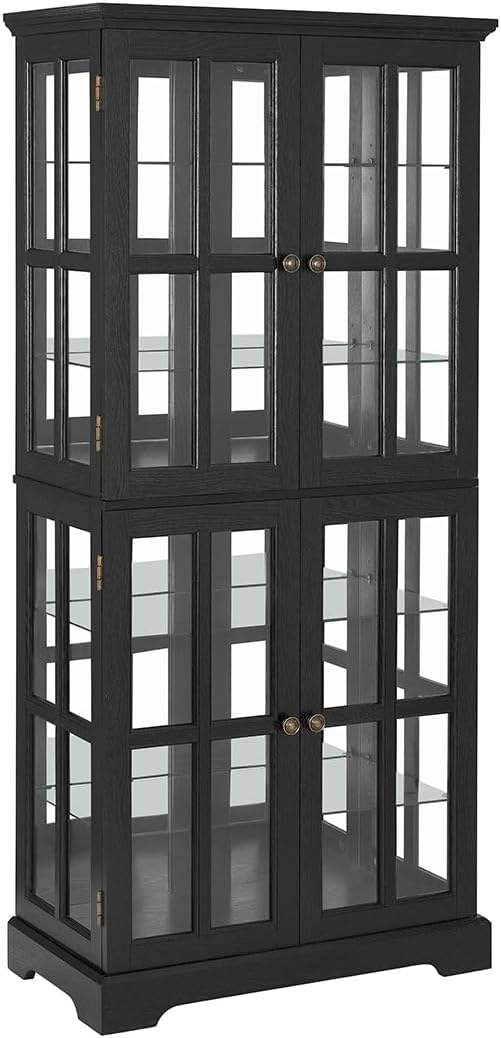 Lighted Glass Curio Cabinet by Unknown