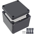 Junction Box, IP67 Waterproof ABS Black Project Box by Otdorpatio