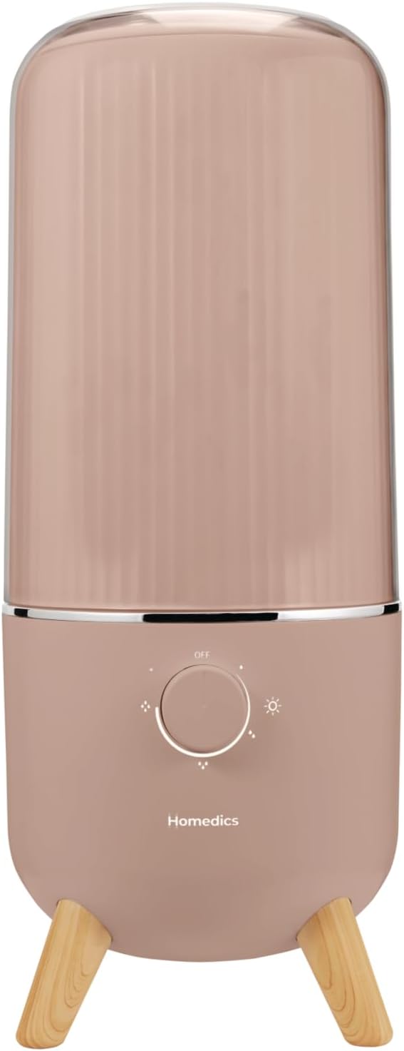 Homedics Ultrasonic Humidifier, Bedrooms and Home Offices, 0.97-Gallon Tank by Homedics