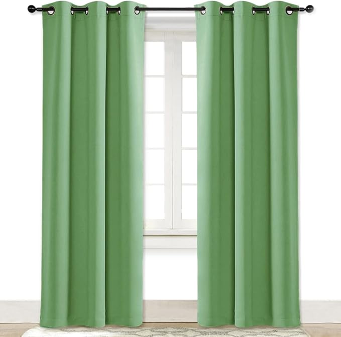 NICETOWN Curtain Blackout Drape Panel, Single Panel, 34 x 84 inch, Forest Green by NICETOWN