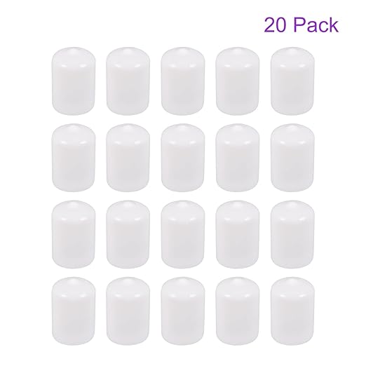 DMiotech 20 Pack 3/4" ID White Screw Thread Protectors Rubber End Caps Bolt - Image 6