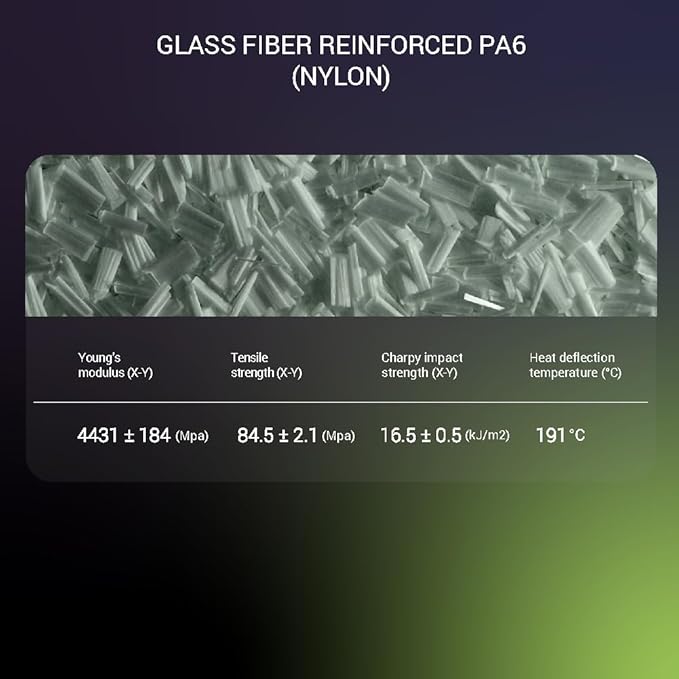 Polymaker Fiberon PA6-GF Glass Fiber Nylon Filament 1.75mm Grey 0.5kg, Fiberon - Image 4