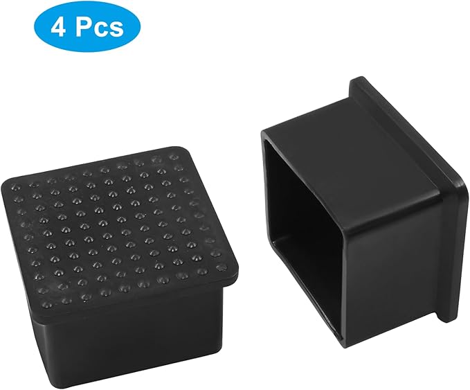BokWin 4 Pcs Chair Leg Caps 1.6 Inch*1.6 Inch Square Furniture Floor Protectors - Image 2