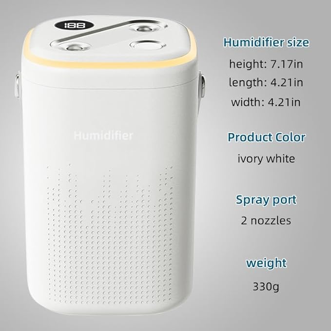 Humidifier for Bedroom 1.3l Plug In Easy Clean Humificador Smart Portable Air - Image 8