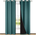 NICETOWN Blackout Curtains 80 inches Long, 2 Pieces, Sea Teal, Full Light by NICETOWN