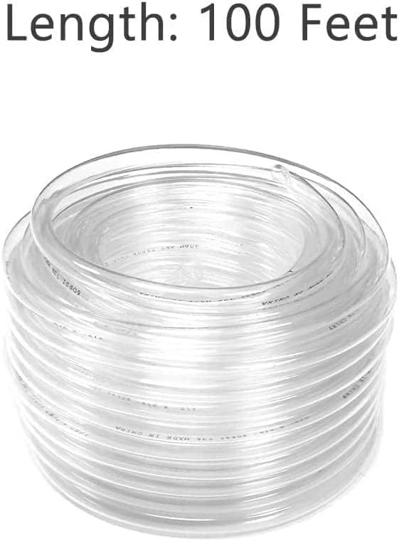 Eastrans 100ft x 1/4" ID Clear Vinyl Tubing, Flexible Hybrid PVC Tubing Hose - Image 5