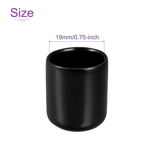 DMiotech 20 Pack 3/4" ID Black Screw Thread Protectors Rubber End Caps Bolt - Image 4