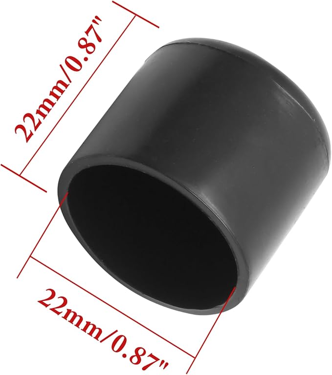 40 Pcs Round Rubber Furniture Leg Caps, 7/8" Vinyl Flexible Chair Leg Floor - Image 2