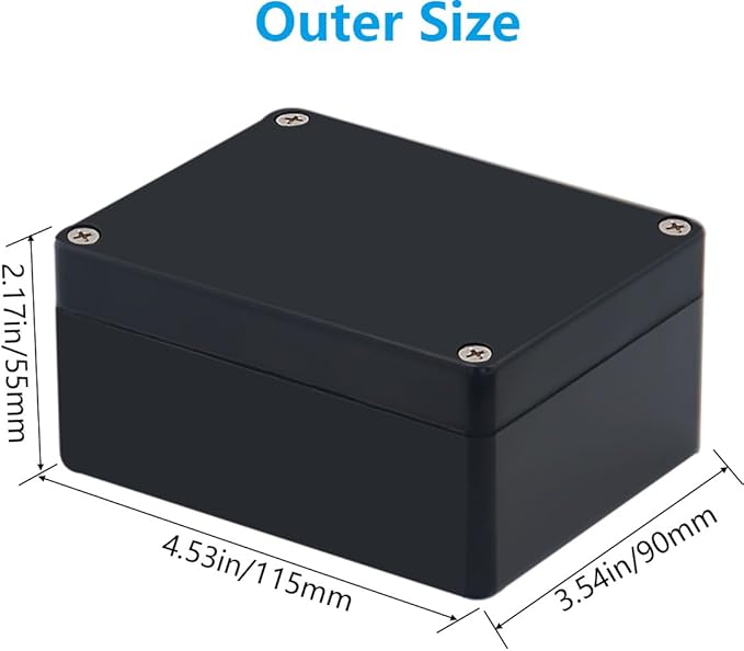 Project Box ABS Black Electrical Boxes IP67 Outdoor Waterproof Box Electronic - Image 2