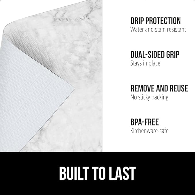 GORILLA GRIP DripGuard Shelf Liner, Non-Adhesive Drawer and Kitchen Cabinet - Image 2