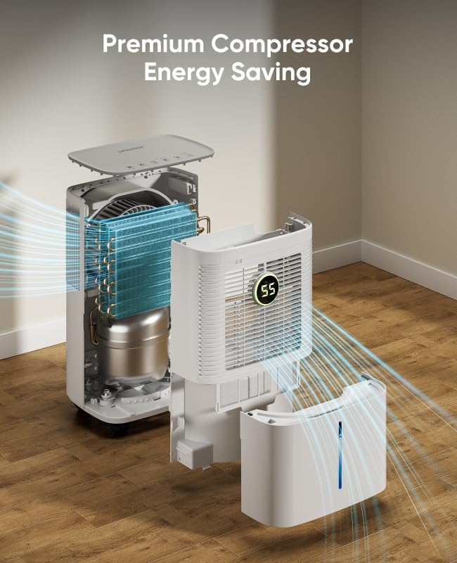 34 Pints Dehumidifier for Basement and Home, Quiet 3-Mode Operation - Image 8