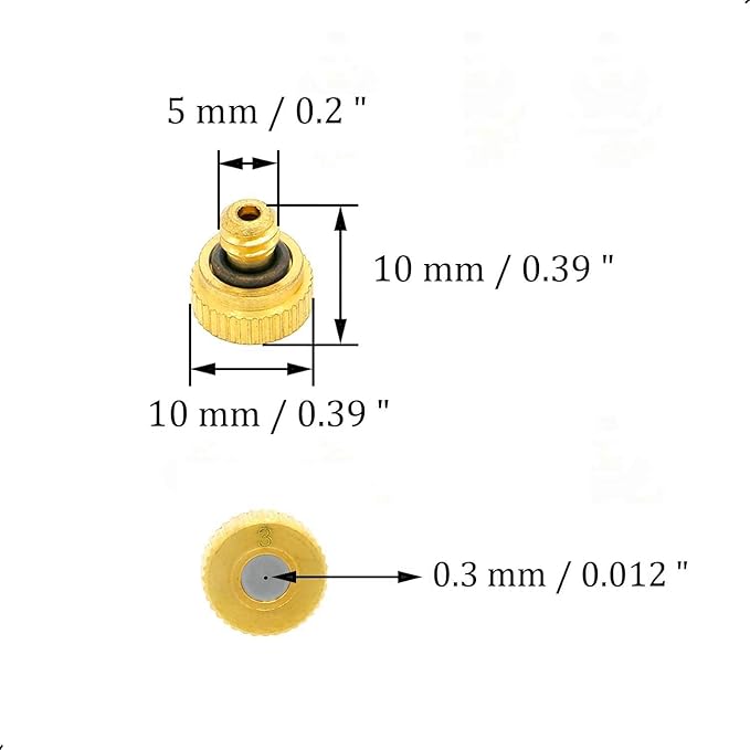 10Pcs Brass Misting Nozzle - Image 2