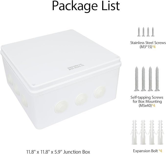 LeMotech Junction Box, ABS Plastic IP65 Waterproof and Dustproof, Universal - Image 8
