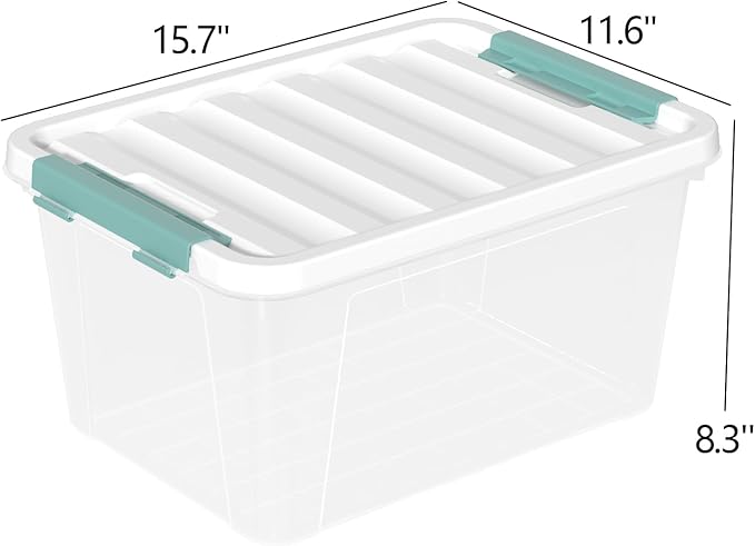 20 Quart Plastic Latching Storage Boxes - Image 4