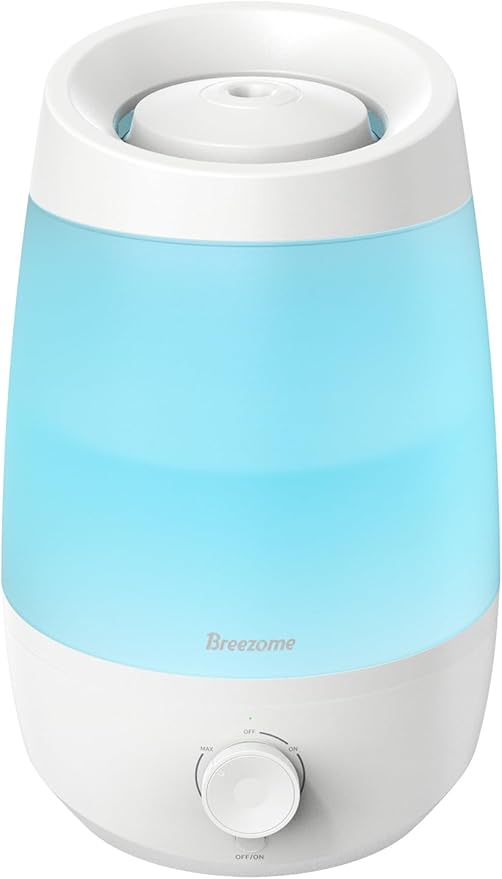 BREEZOME Humidifiers for Bedroom, 2.5L Humidifiers for home, 250ml/h Mist Output by BREEZOME