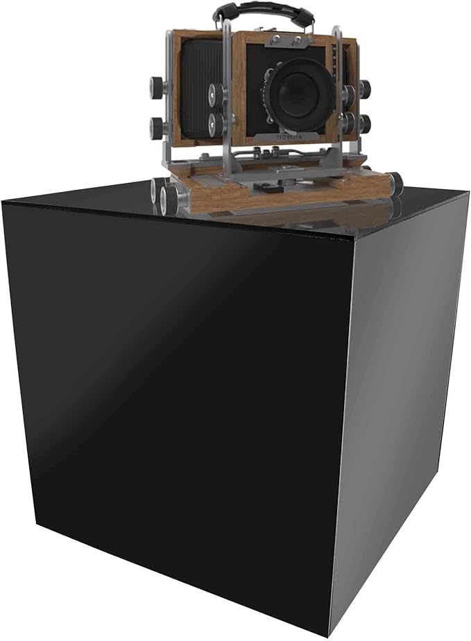 14 Inch Acrylic Display Riser Box Black Square Retail Product Riser One Open - Image 6