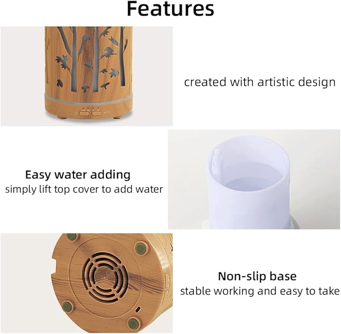 3 Essential Oil Diffuser Set, 7.1''x3.5'' Aromatherapy Diffusers, Desk - Image 8