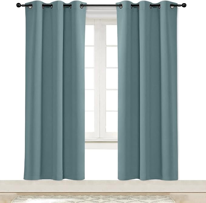 NICETOWN Greyish Blue Blackout Window Curtain by NICETOWN