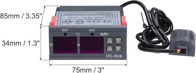 MECCANIXITY STC-3028 10A DC 12V Digital LED Temperature Controller Intelligent - Image 2