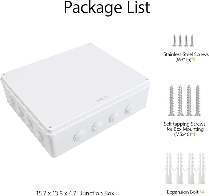 LeMotech ABS Plastic Dustproof Waterproof IP65 Junction Box Universal - Image 9