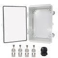 Waterproof Electrical Box, IP67 Junction Box Stainless Steel Latch Hinged Clear by YETLEBOX