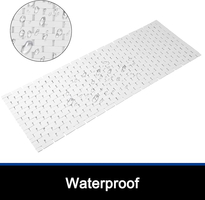 Bath Mat Bathroom Runner Long Large Rugs Floor Wood Shower Bathtub Waterproof - Image 2