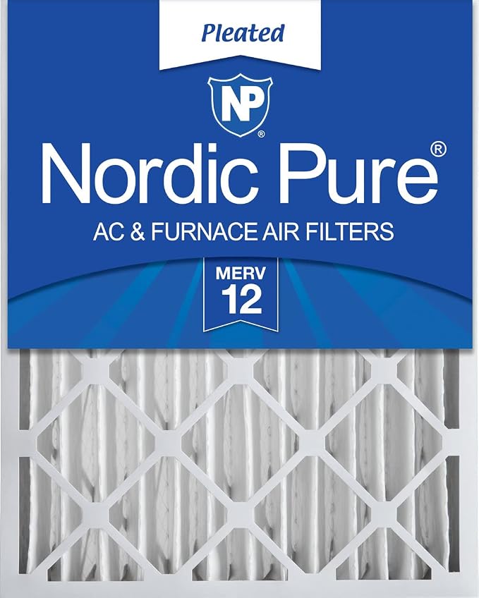 Nordic Pure 20x24x4 Pleated MERV 12 Air Filter 1 Pack by NordicPure