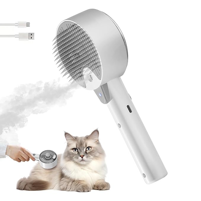 Cloud Care Cat Brush for Indoor Cat Steam Brush for Shedding Spritz Defur Comb by rolemon