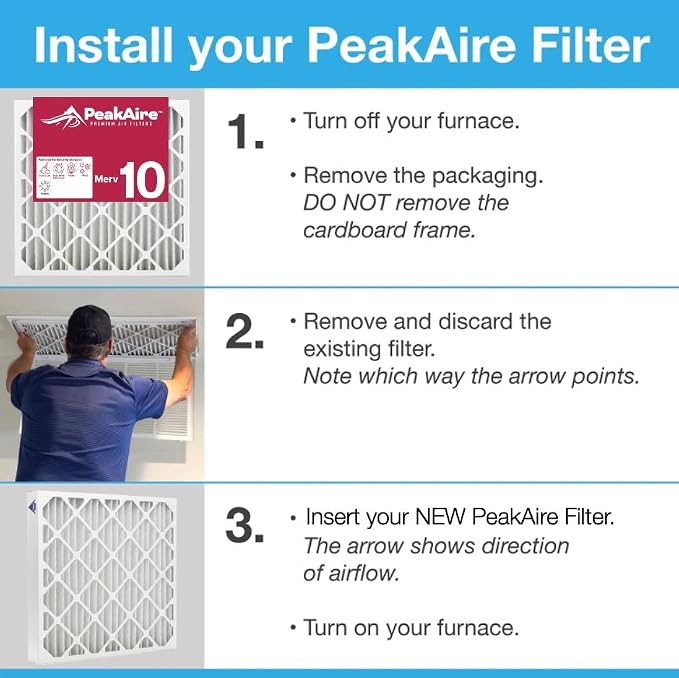 Merv 10 Standard 25" x 25" x 2" Air Filter - Image 4
