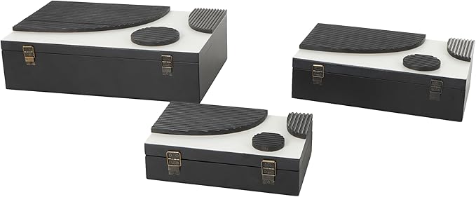 Deco 79 Wood Handmade Decorative Box Decorative Keepsake Boxes - Image 3