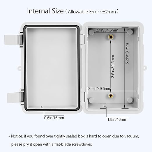 Junction Box, ABS Plastic IP65 Waterproof Dustproof Universal Electrical - Image 3