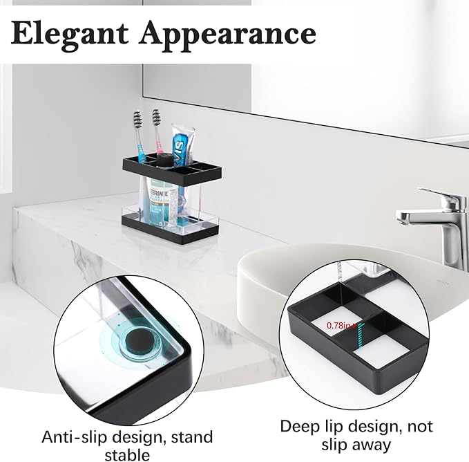 Toothbrush Holders for Bathrooms Countertop Organizer - Image 7