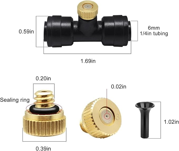 Brass & Black Misting Nozzles Kit - Image 2