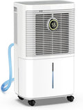 34 Pints Dehumidifier for Basement and Home, Quiet 3-Mode Operation by Dravonic
