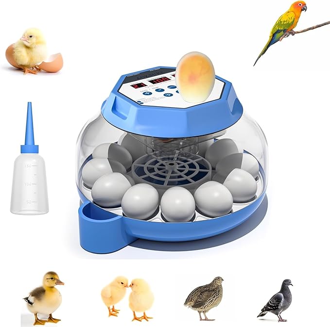 Incubator for Hatching Eggs12-24 Egg Capacity, Automatic Egg Turner, by AOKSURE