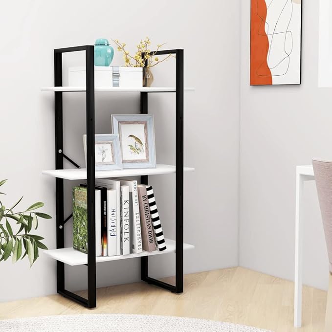 White Medium Storage Shelf 41.3 in Tall Rectangular Bookcase, 11.8 x 23.6 in - Image 4